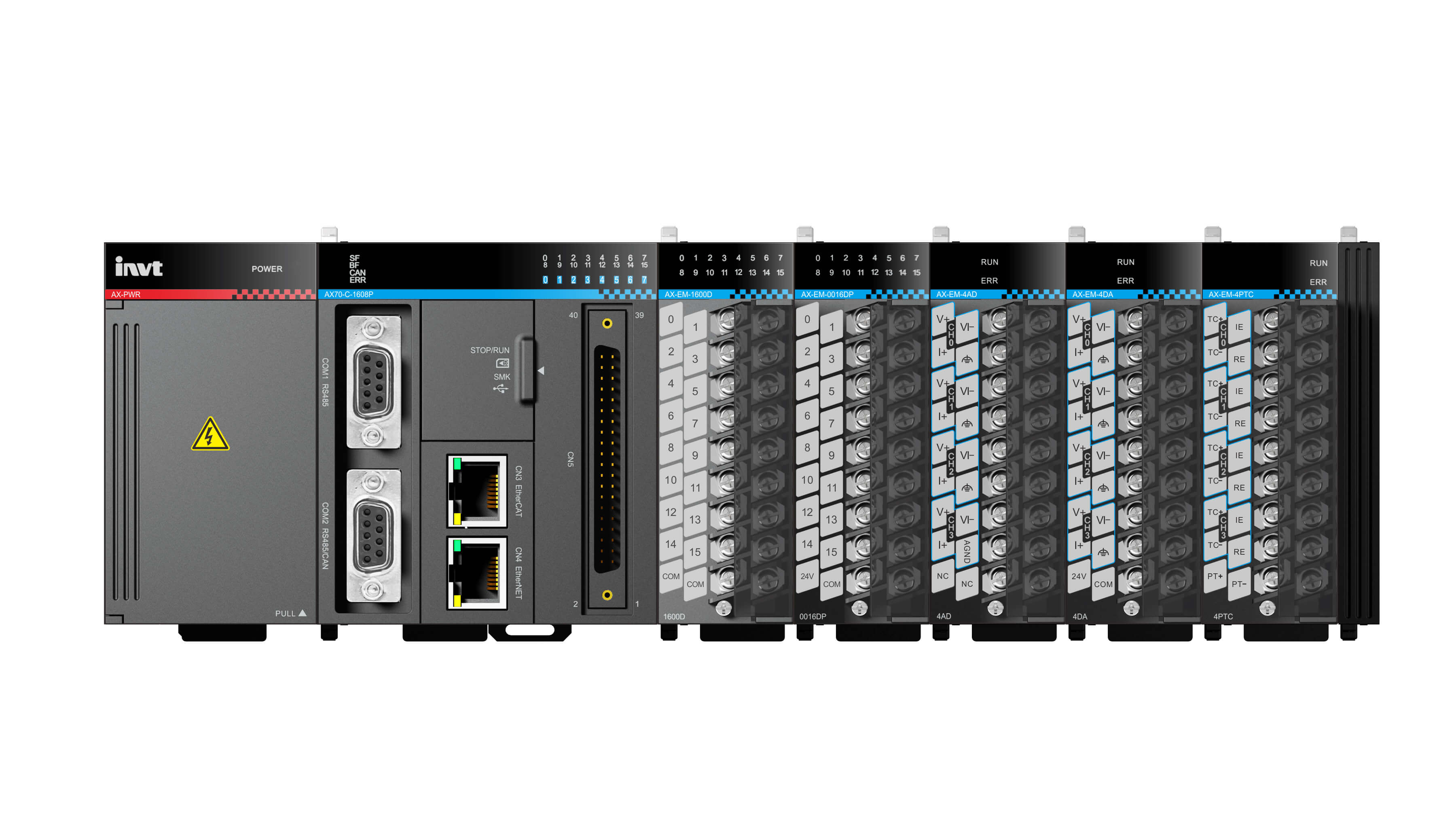 Модуль входов датчиков температуры AX-EM-4PTC для контроллера AX